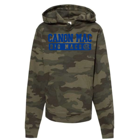 Canon Mac Big Macs Block Youth Camo Hooded Sweatshirt