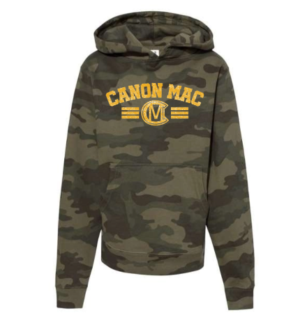 Canon Mac Bold Gold Youth Camo Hooded Sweatshirt