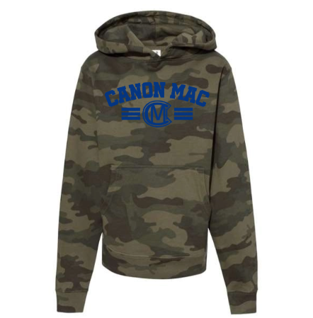 Canon Mac Bold Royal Youth Camo Hooded Sweatshirt