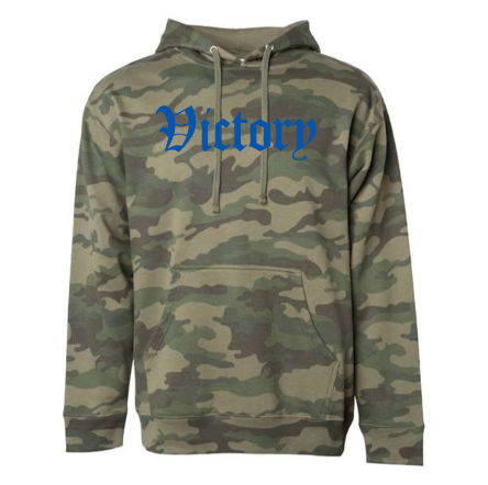 Victory Soccer Vintage Blue Camo Hooded Sweatshirt