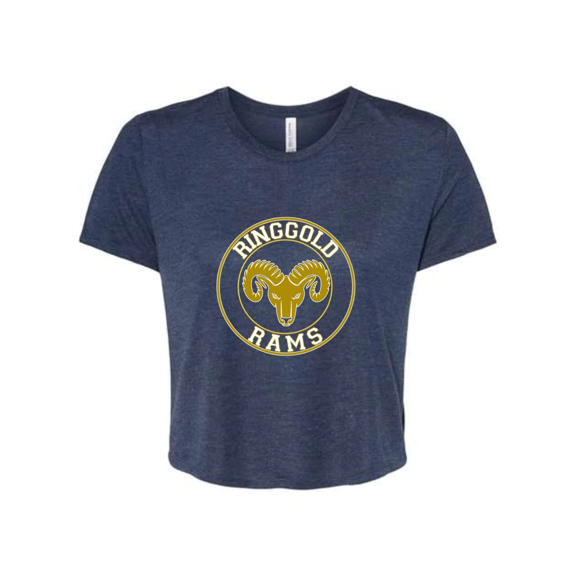 Ringgold Rams Circle Women's Cropped Tee