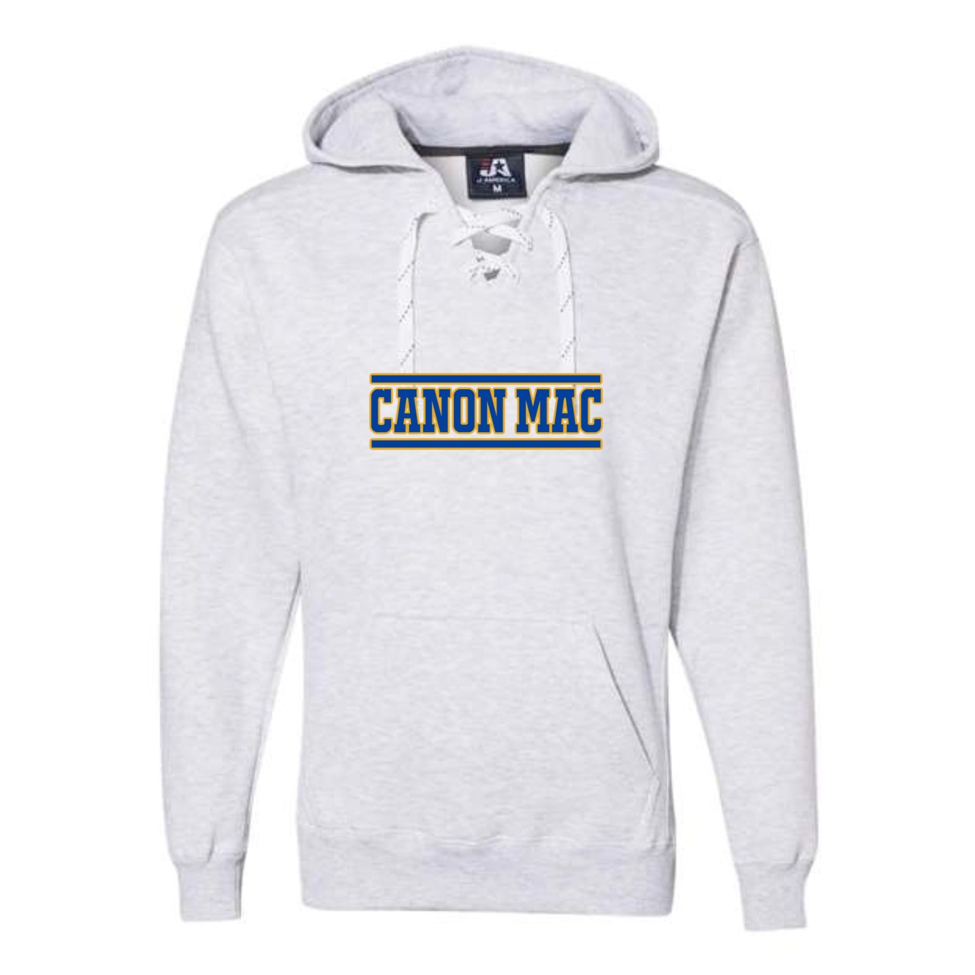 Canon Mac Blue Gold Stripe Lace Up Hoodie