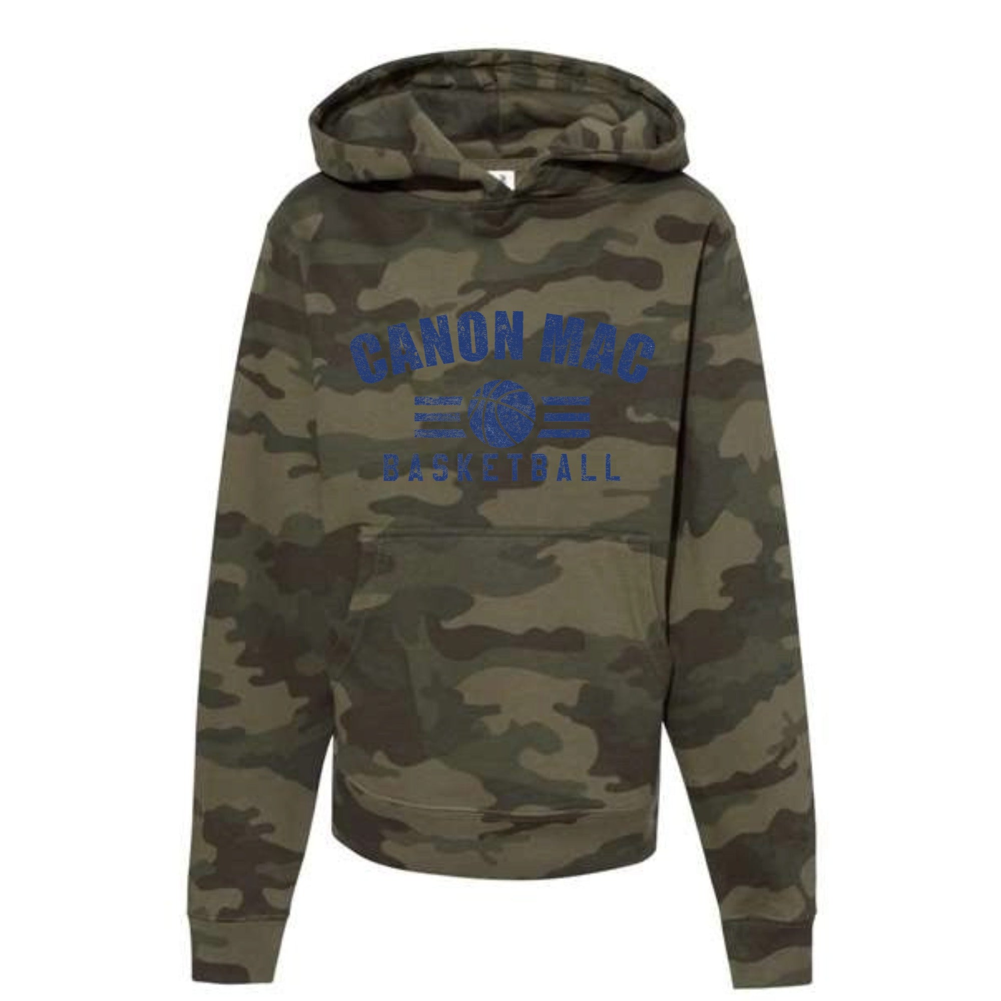 Canon Mac Basketball Bold Youth Camo Hooded Sweatshirt