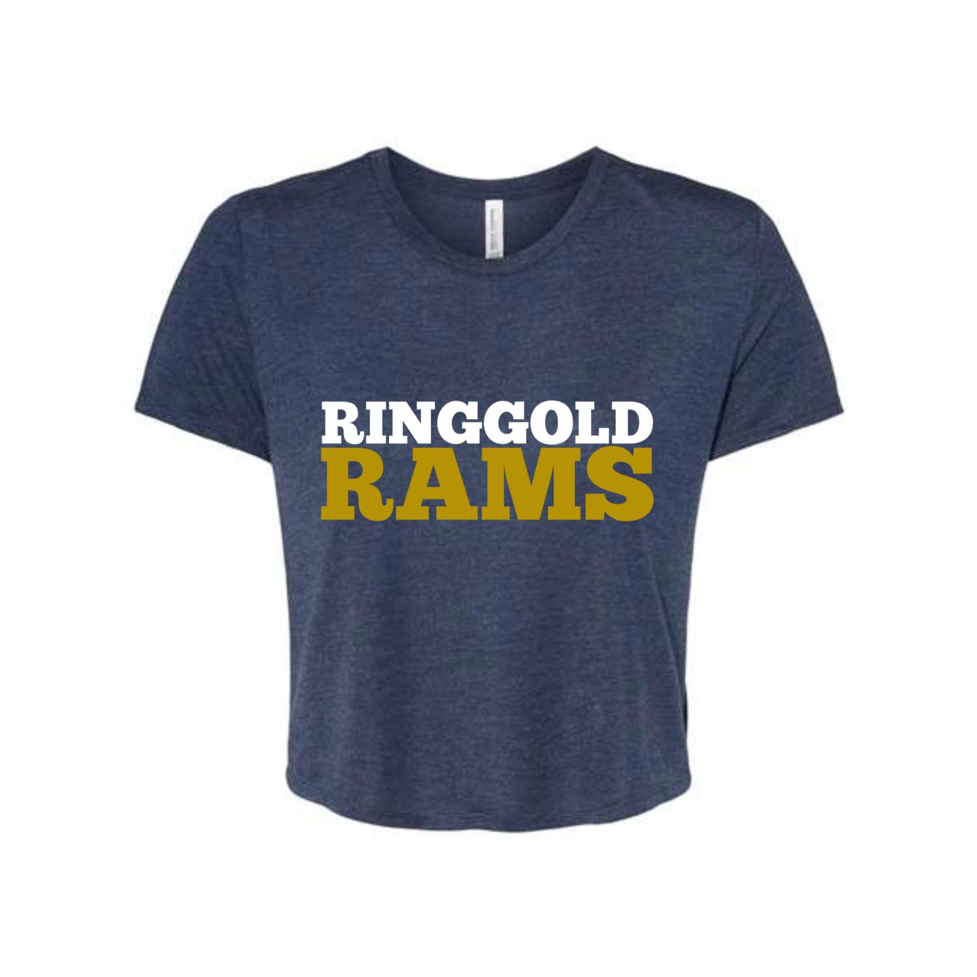 Ringgold Rams Block Women's Cropped Tee