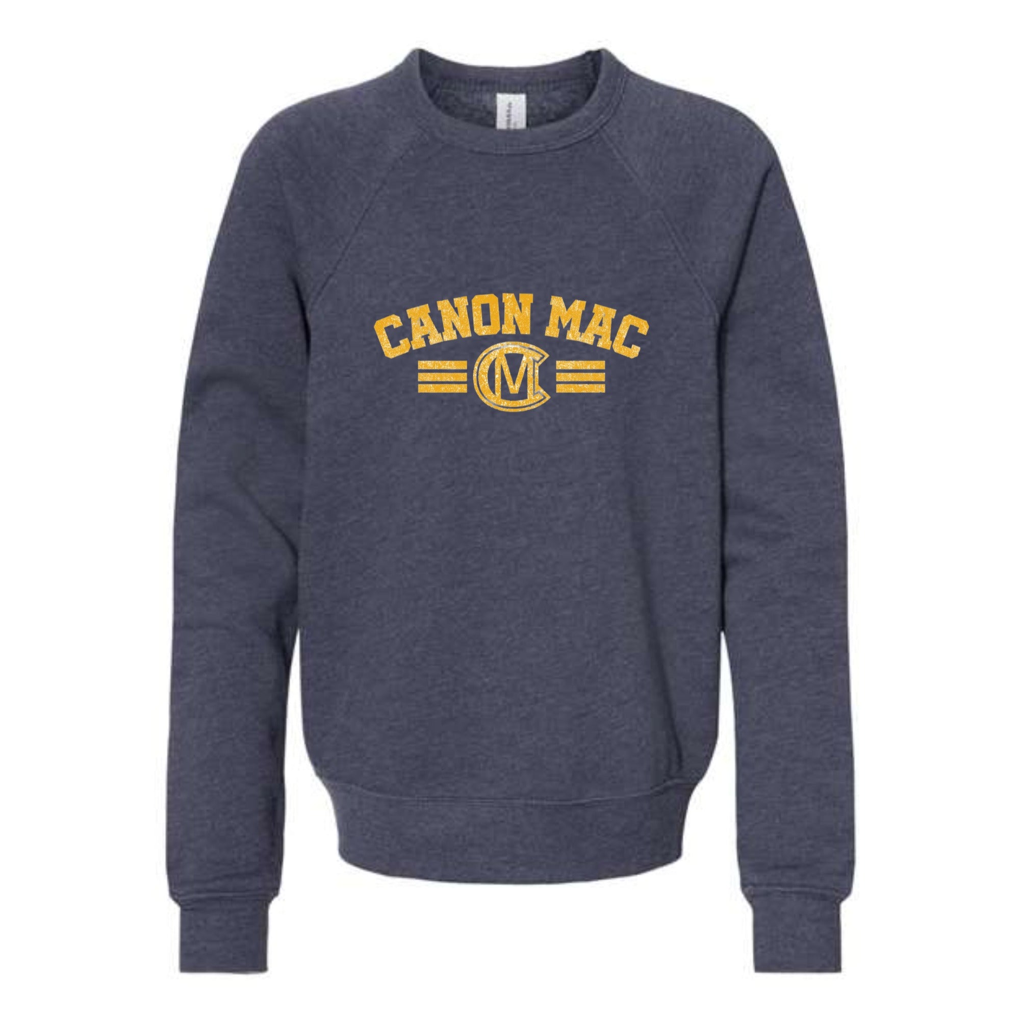 Canon Mac Bold Gold Youth Fleece Crewneck Sweatshirt