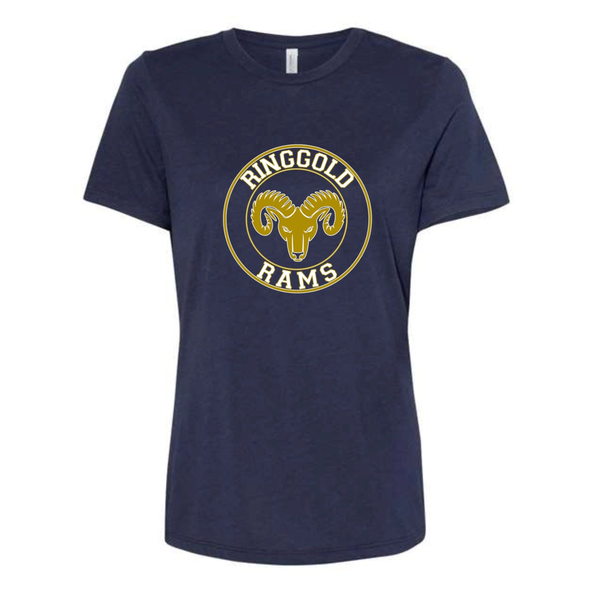 Ringgold Rams Circle Women's Tri-blend Relaxed Fit Tee