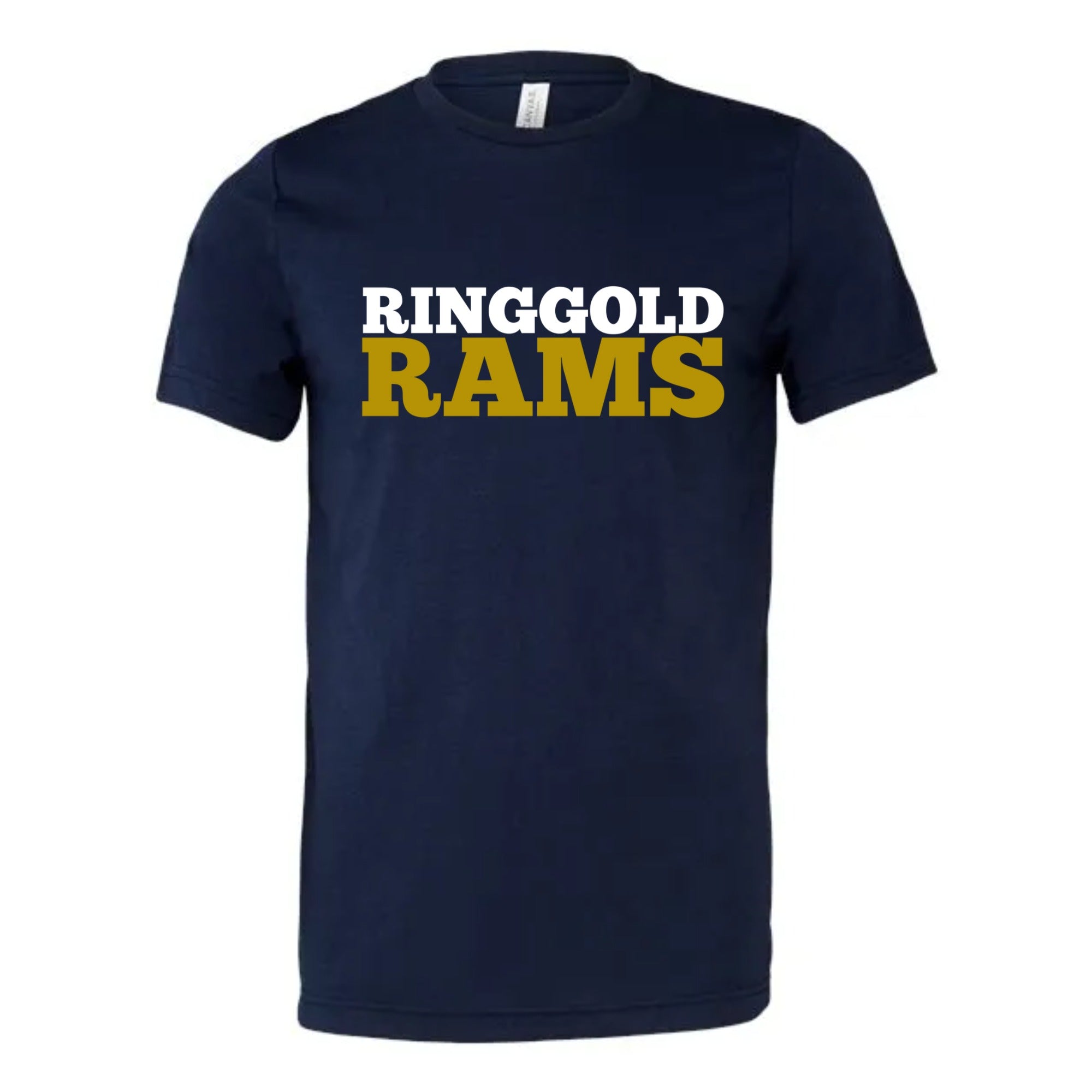 Ringgold Rams Block Tri-blend Unisex Tee