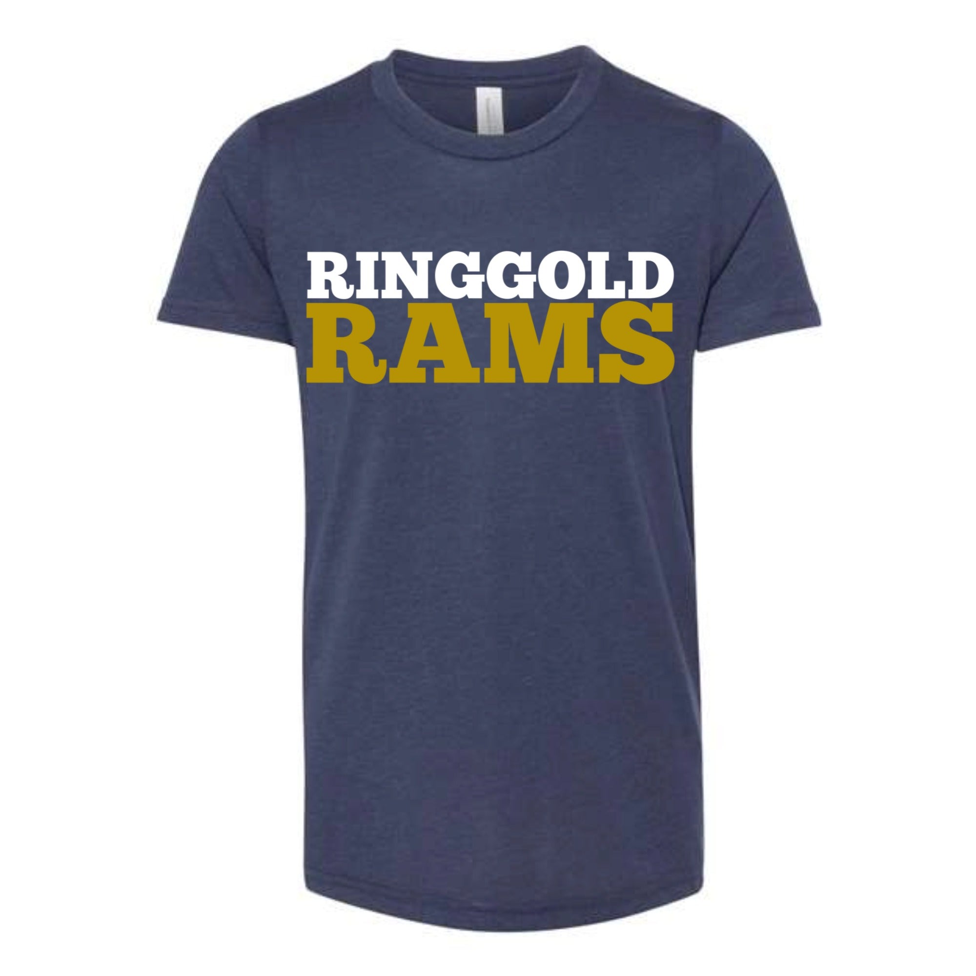 Ringgold Rams Block Youth Tri-blend Tee