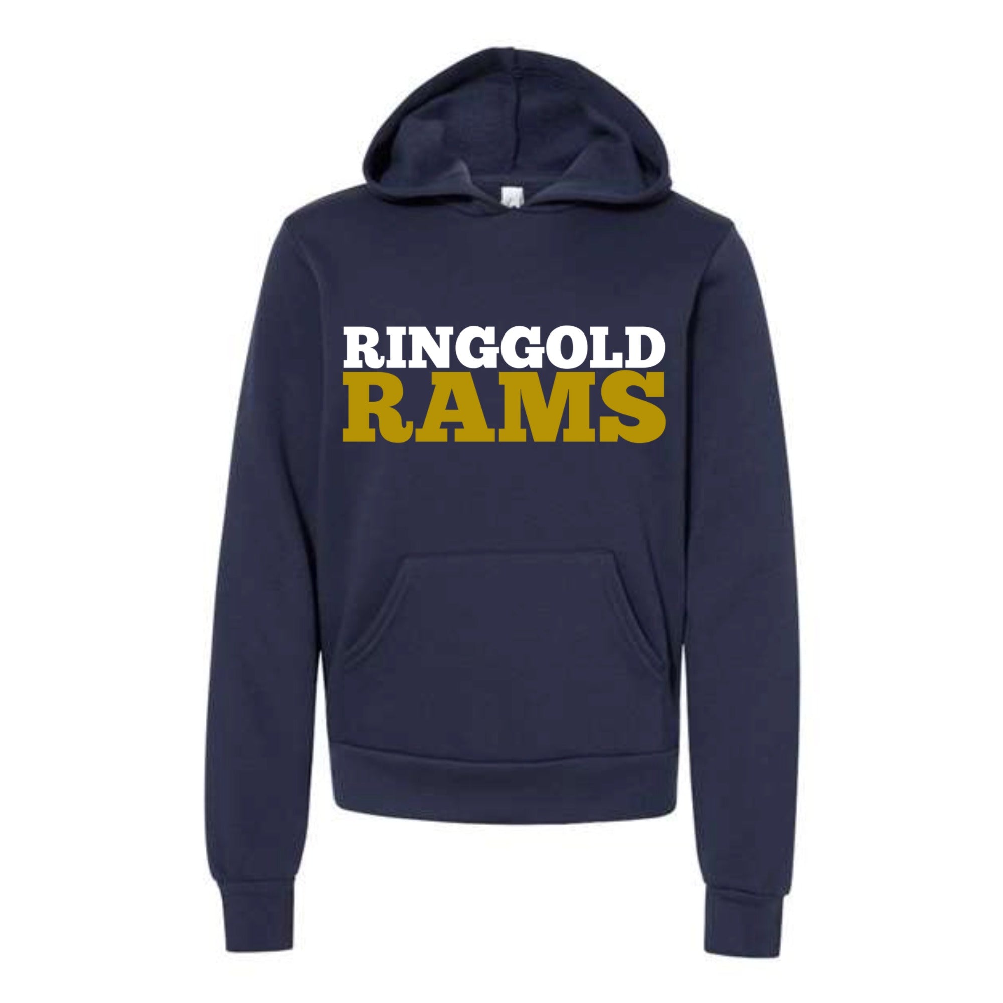 Ringgold Rams Block Youth Fleece Hooded Sweatshirt