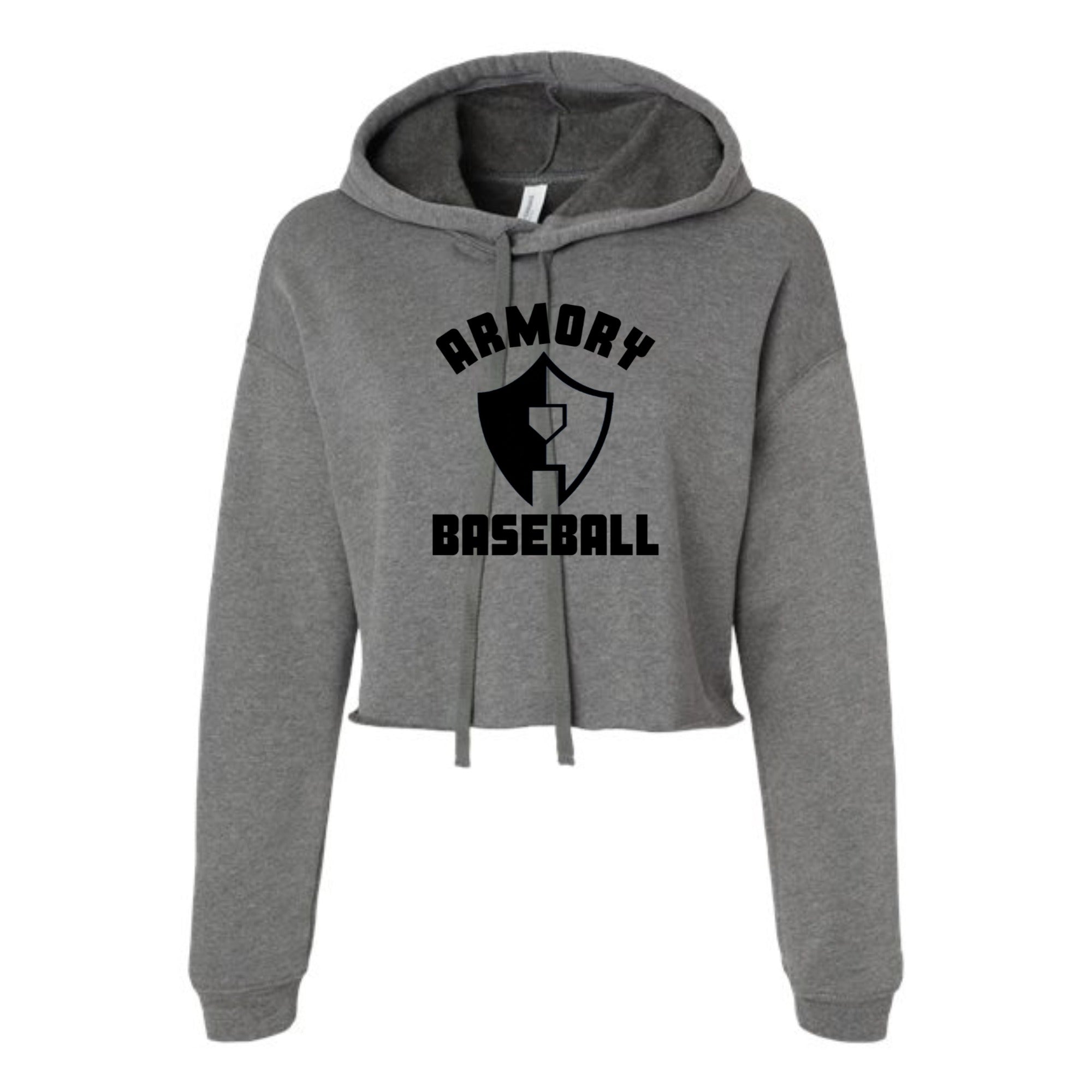 Armory Baseball Logo Women's Cropped Fleece Hoodie