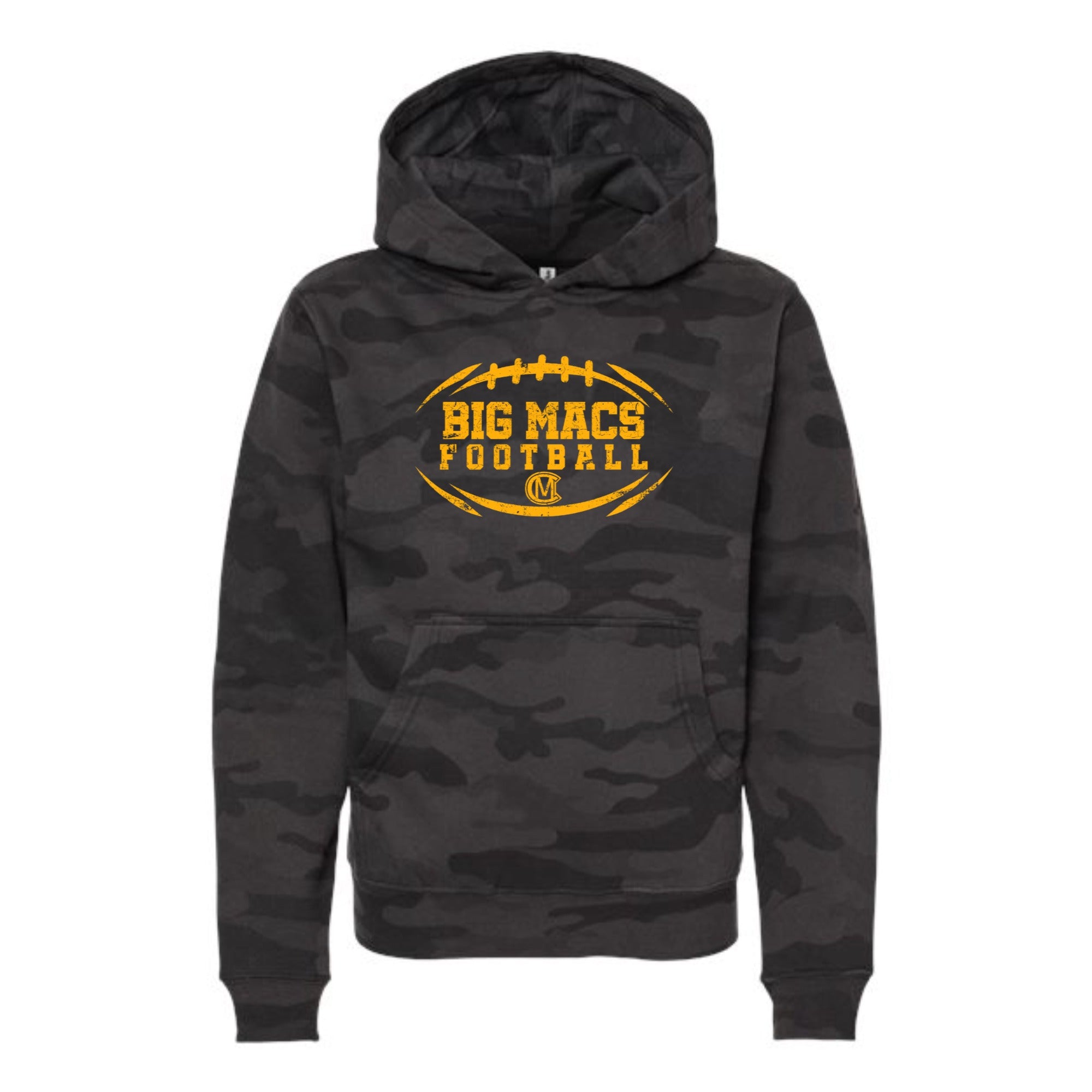 Canon Mac Big Macs Football Youth Camo Hooded Sweatshirt