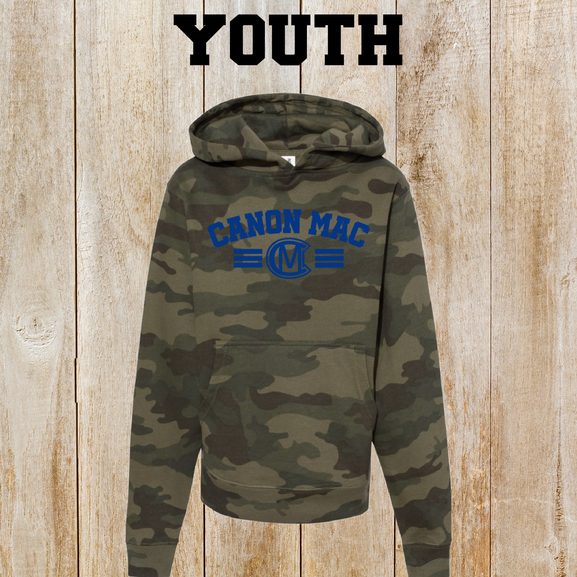 Borland Manor Youth Camo hoodie