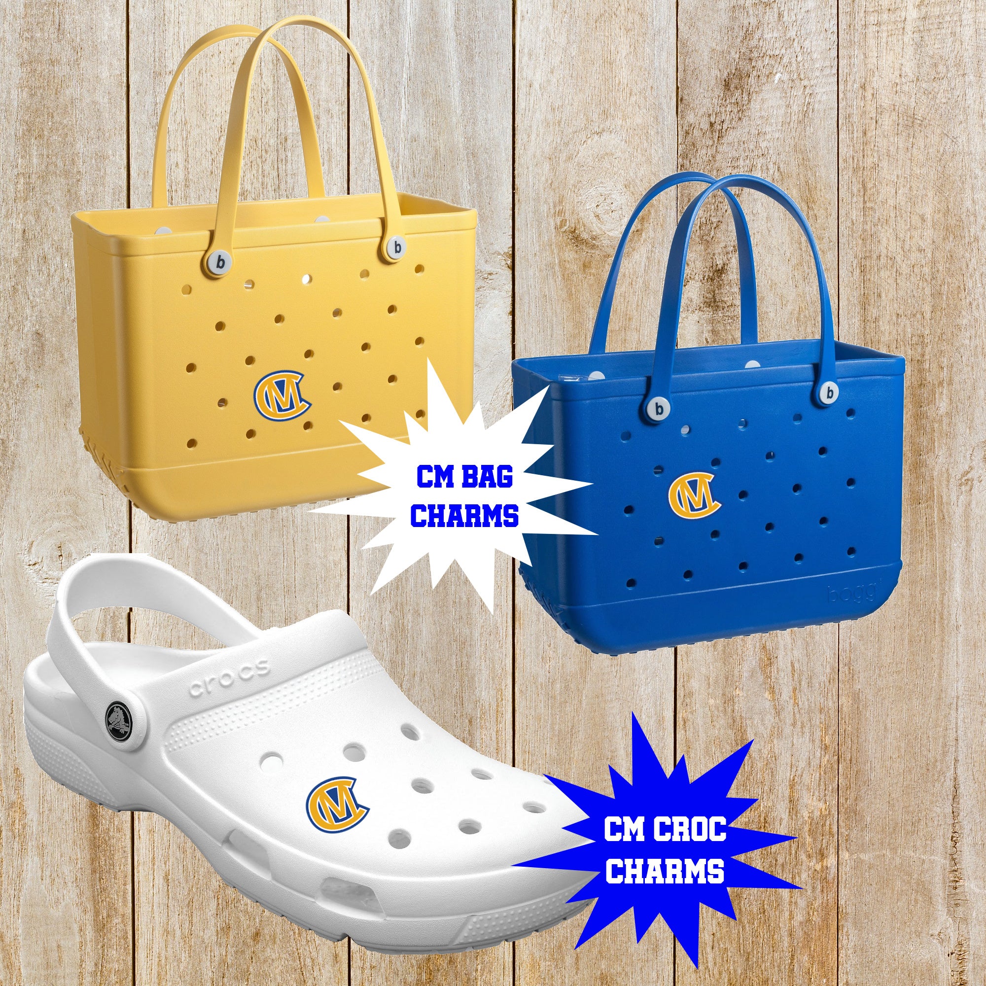 Hills Holiday Popup CM logo Bag and Croc Charms