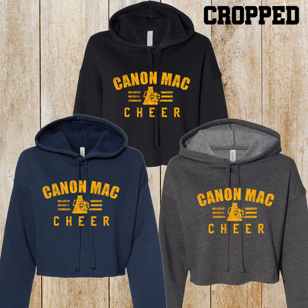 Canon Mac Cheer Bella + Canvas CROP hoodie