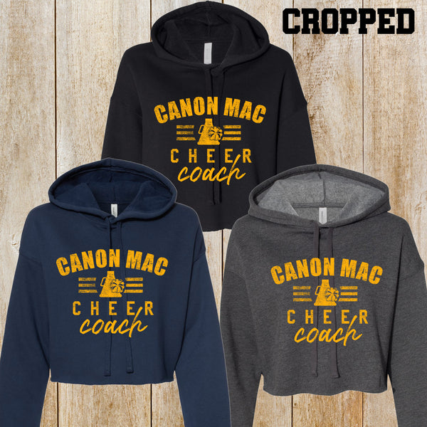 Canon Mac Cheer Coach Bella + Canvas CROP hoodie