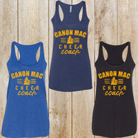 Canon Mac Cheer Coach Bella + Canvas Womens Racerback Tank