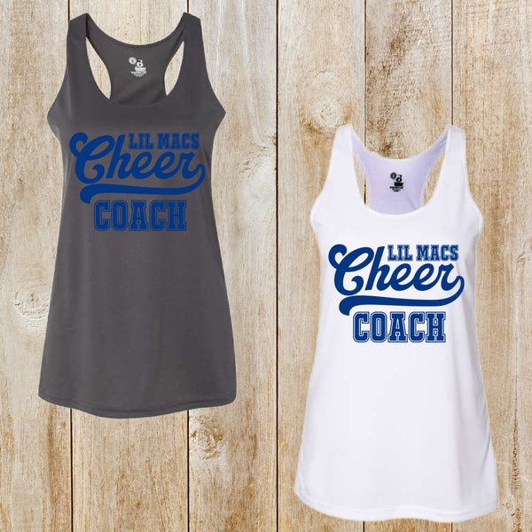 Canon Mac Cheer Coach Badger performance racerback tank