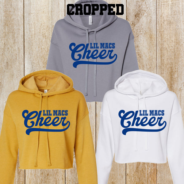 Canon Mac Cheer Bella + Canvas CROP hoodie