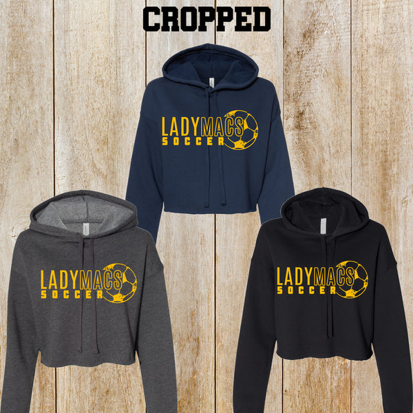 CM Lady Mac Soccer Bella + Canvas CROP hoodie