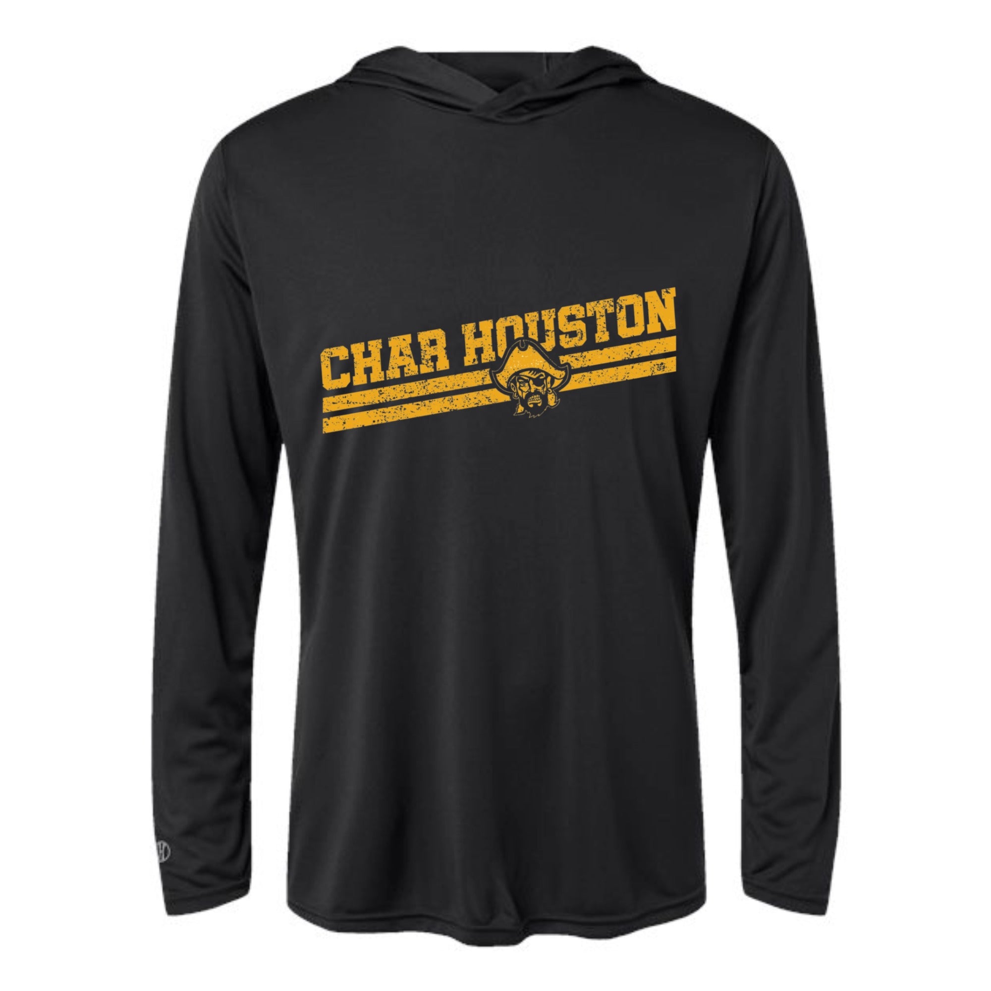 Chartiers Houston Slant Unisex Hooded Long Sleeved Performance Tee