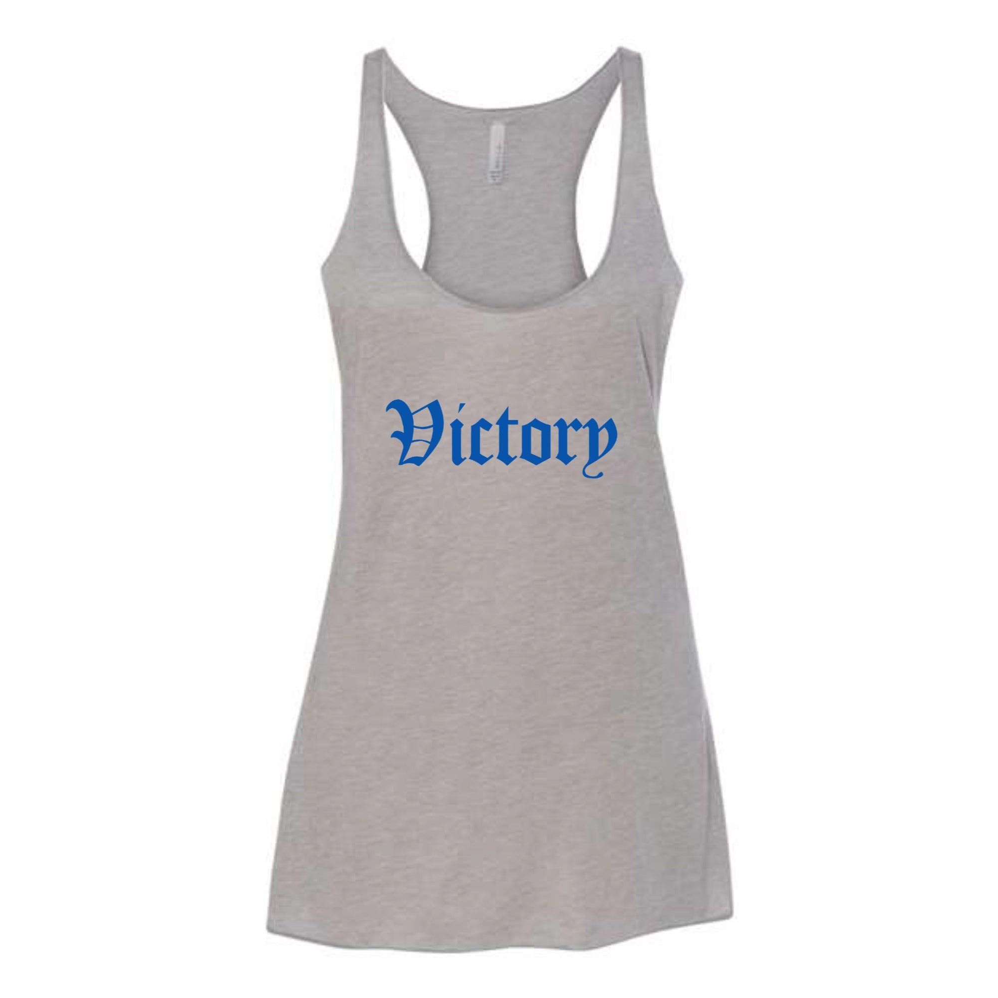 Victory Soccer Vintage Blue Women's Tri-blend Racerback Tank