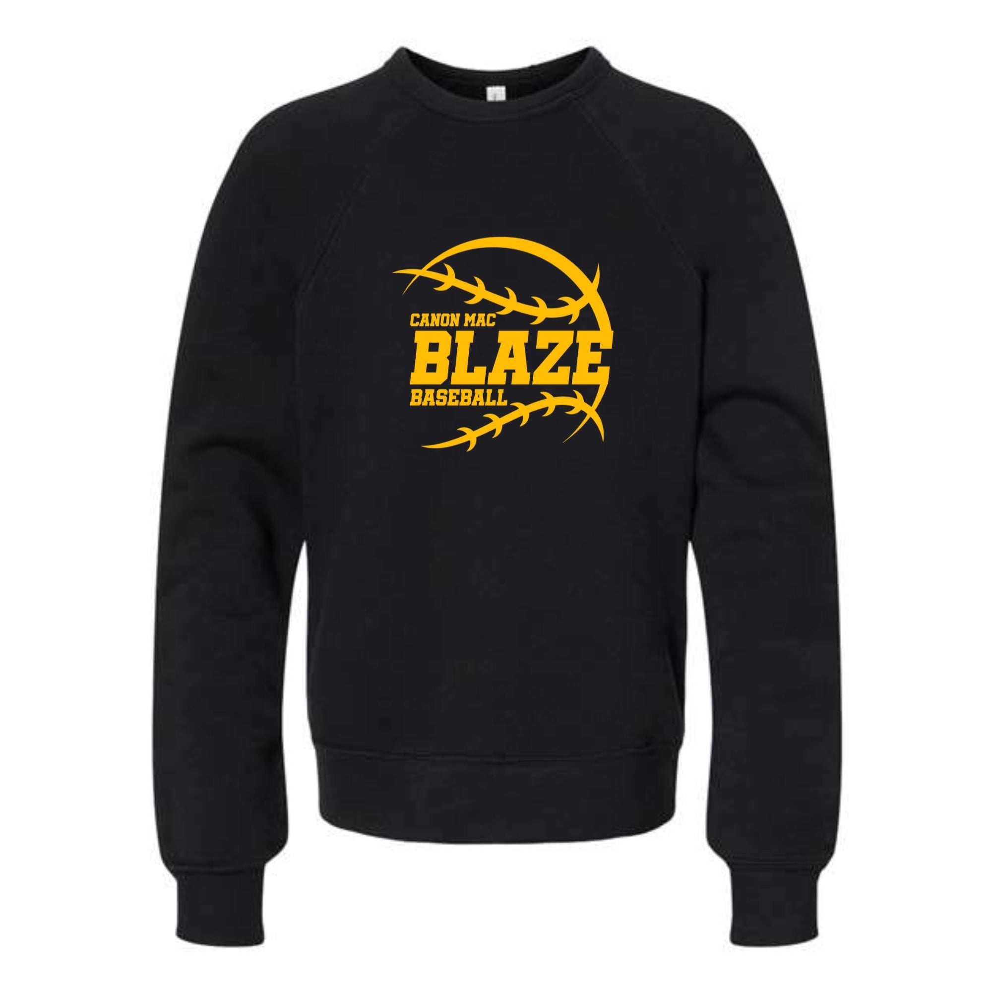 Canon Mac Blaze Baseball Youth Fleece Crewneck Sweatshirt