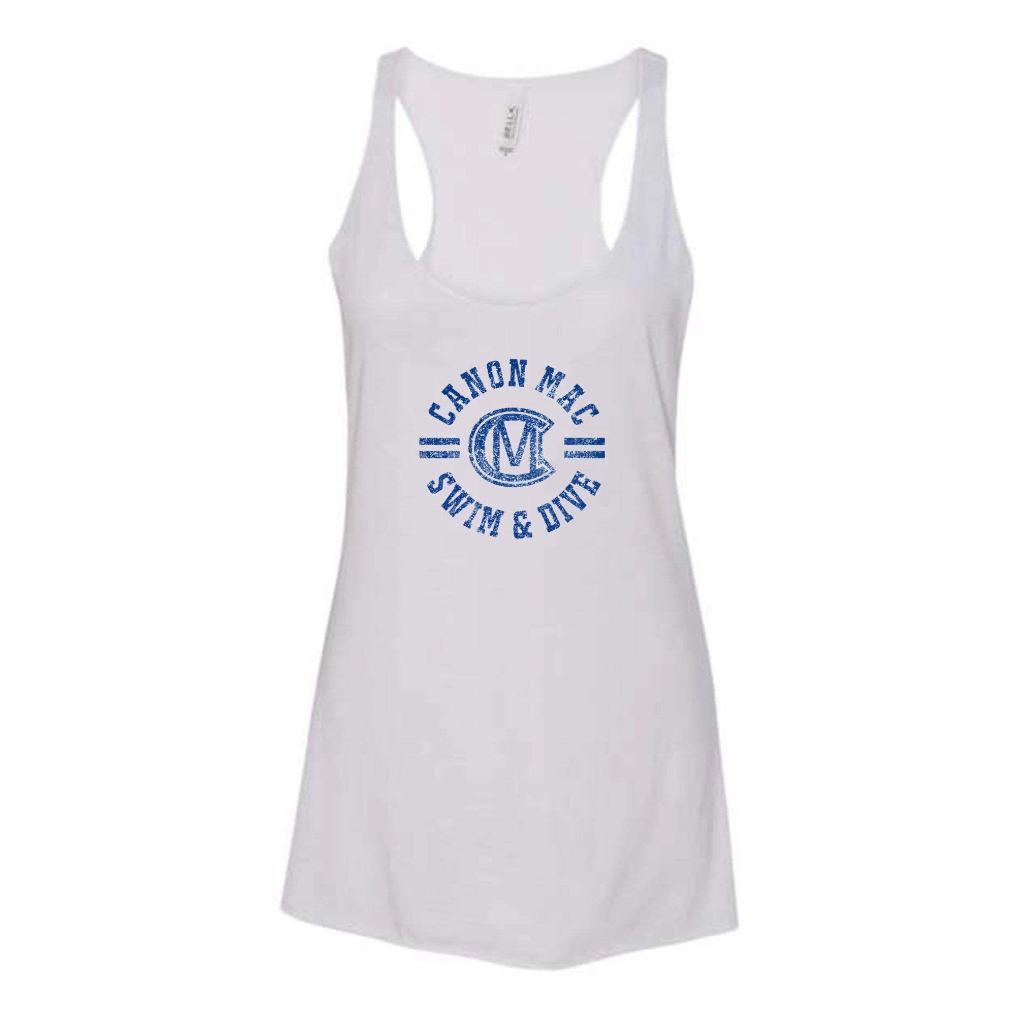 Canon Mac Swim and Dive Circle Women's Tri-blend Racerback Tank