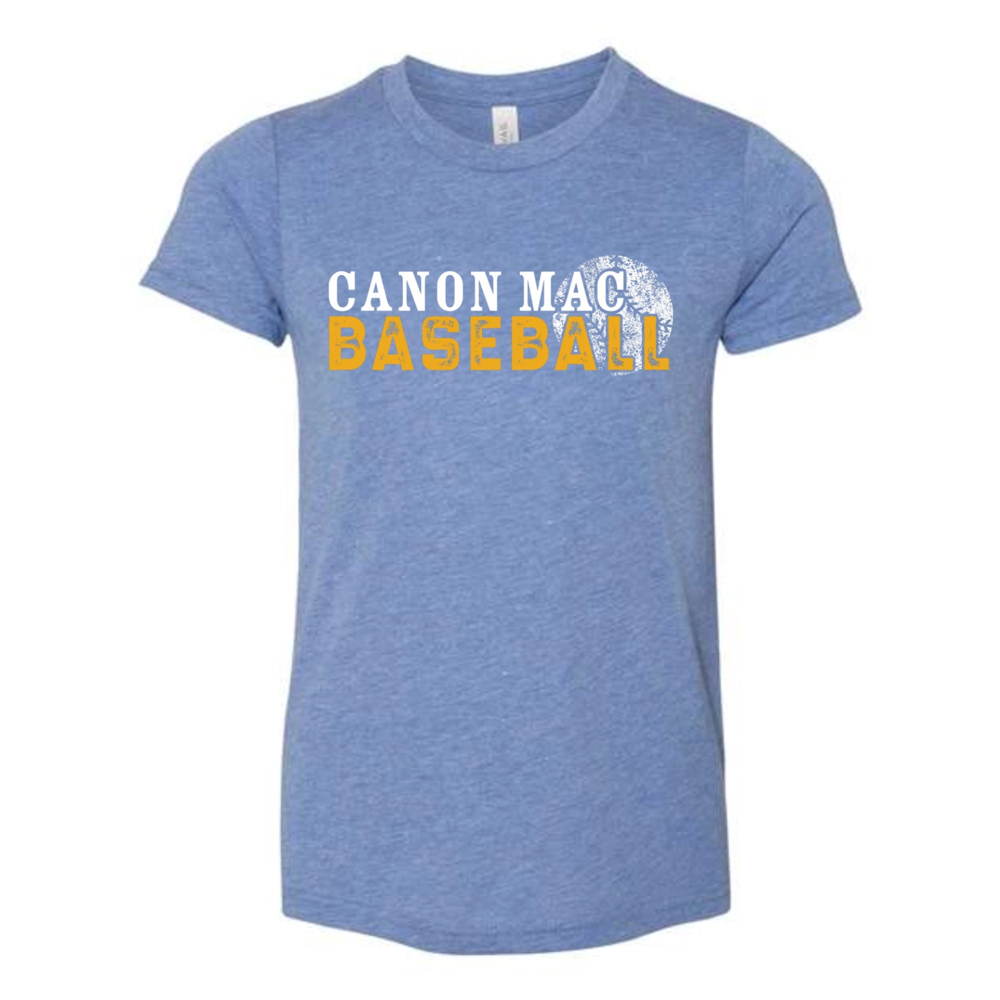 Canon Mac Baseball Distressed Youth Tri-blend Tee