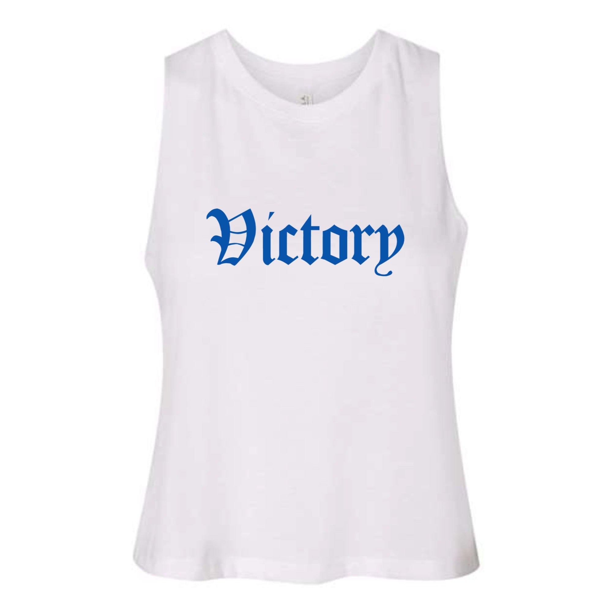 Victory Soccer Vintage Blue Women's Cropped Racerback Tank