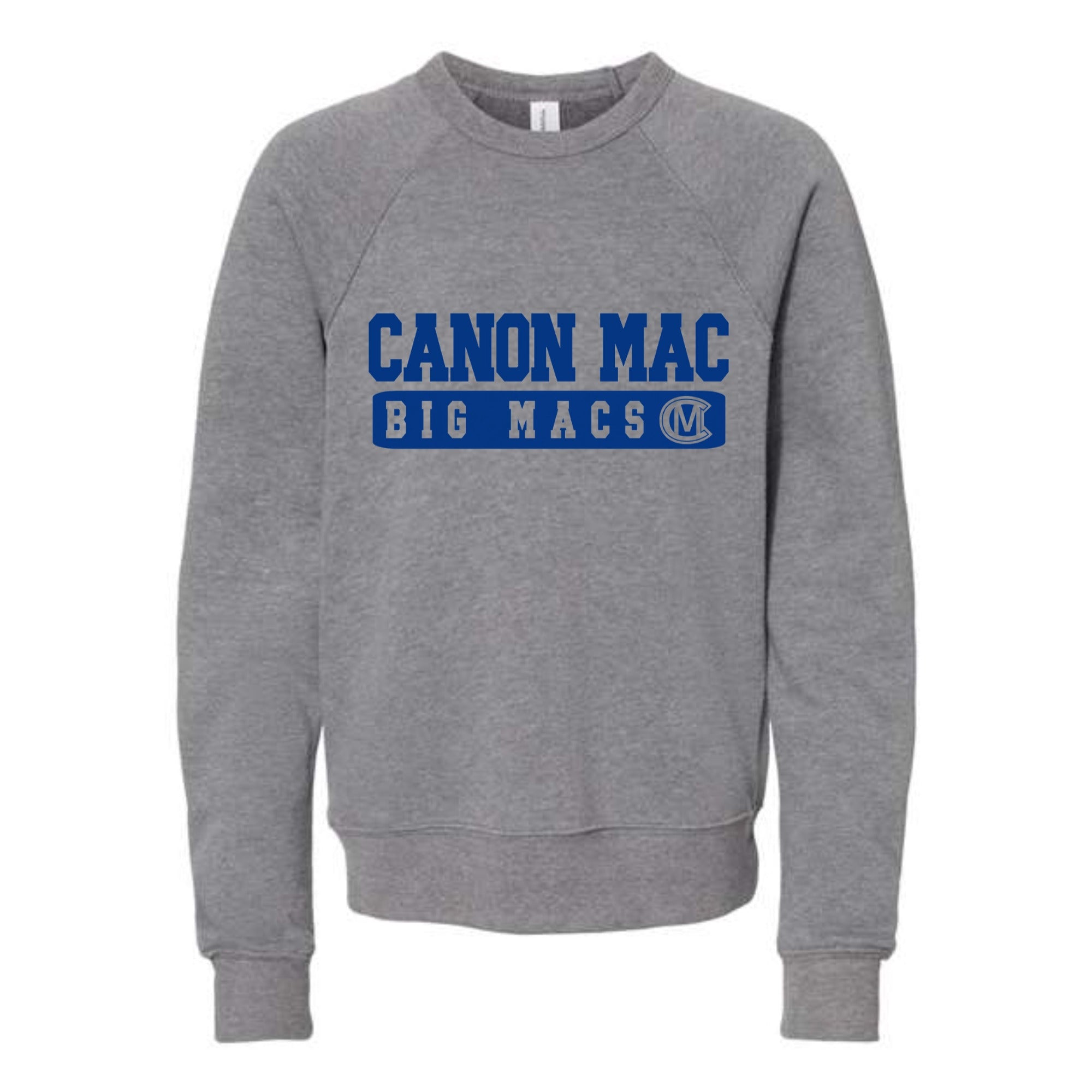 Canon Mac Big Macs Block Youth Fleece Crewneck Sweatshirt