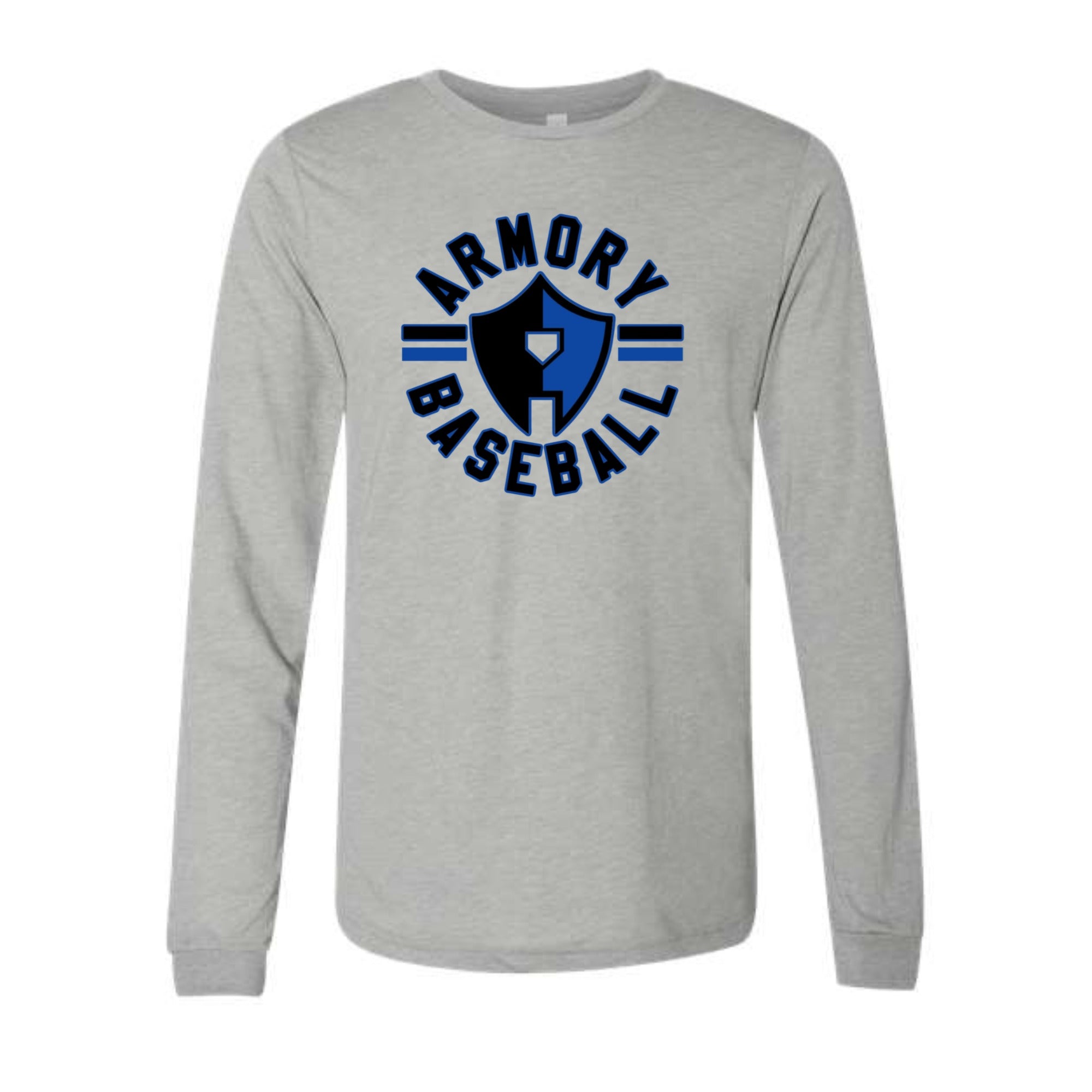 Armory Baseball Circle Long Sleeved Tri-blend Unisex Tee