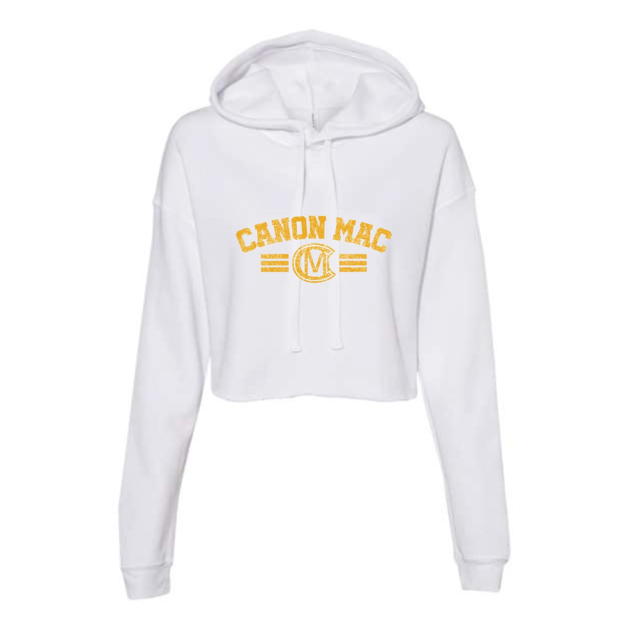 Canon Mac Bold Gold Women's Cropped Fleece Hoodie