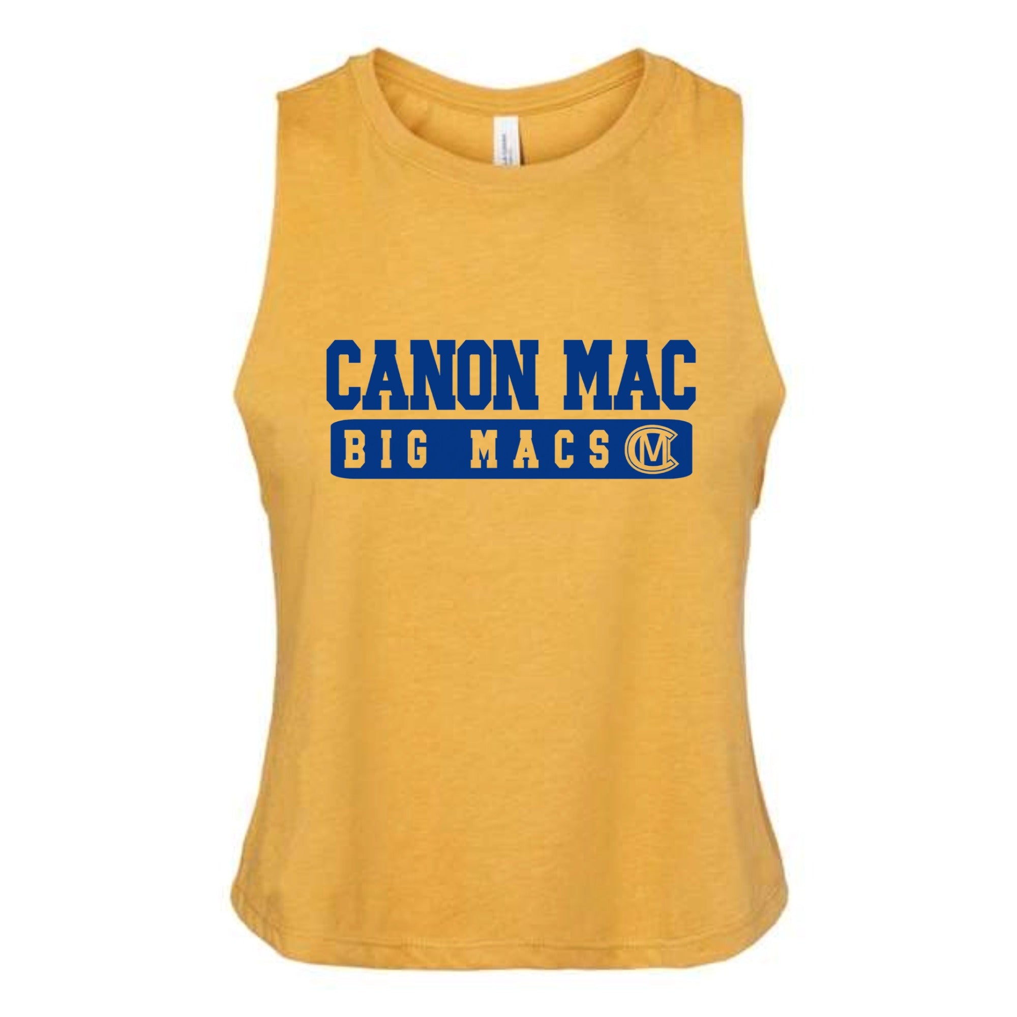 Canon Mac Big Macs Block Women's Cropped Racerback Tank