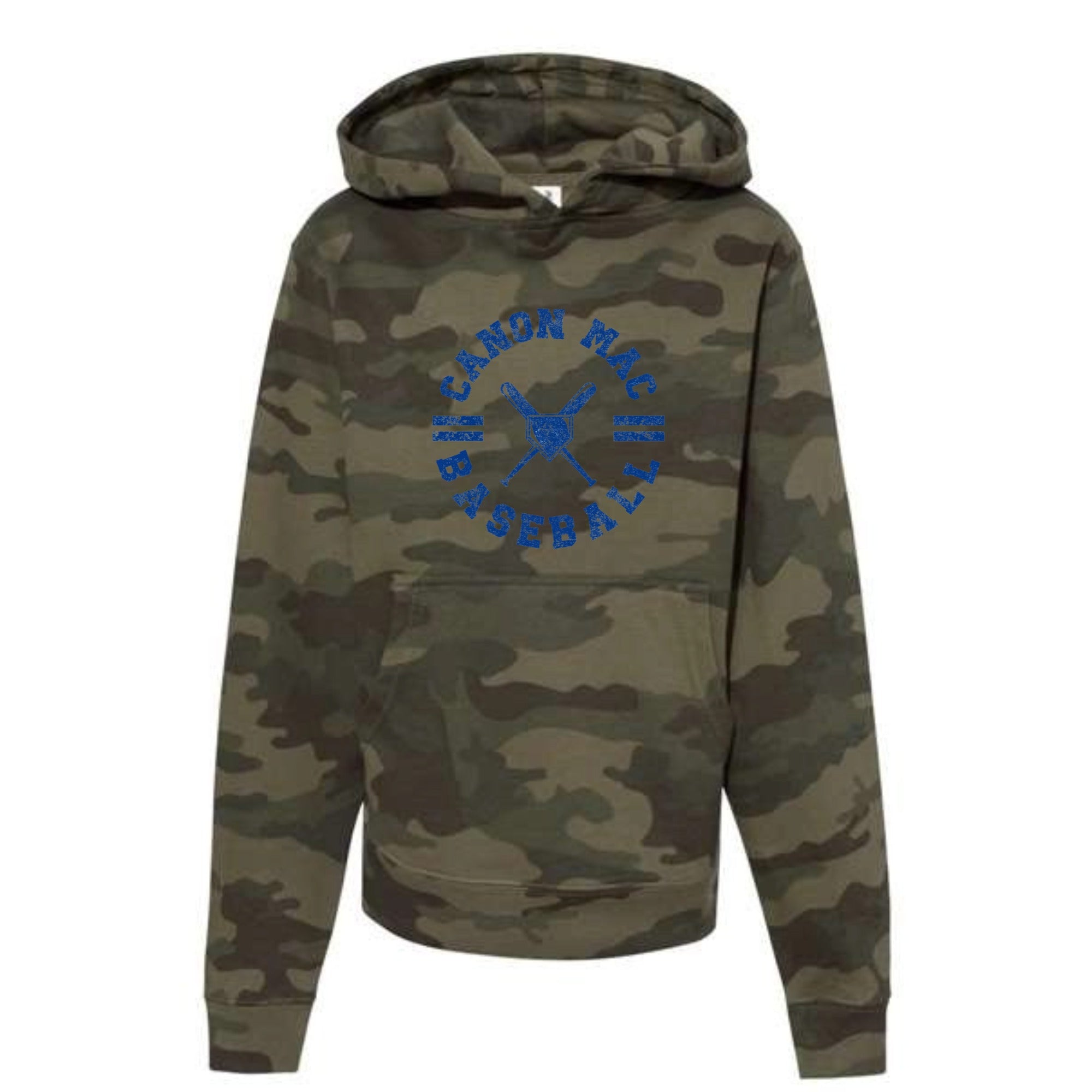 Canon Mac Baseball Circle Youth Camo Hooded Sweatshirt