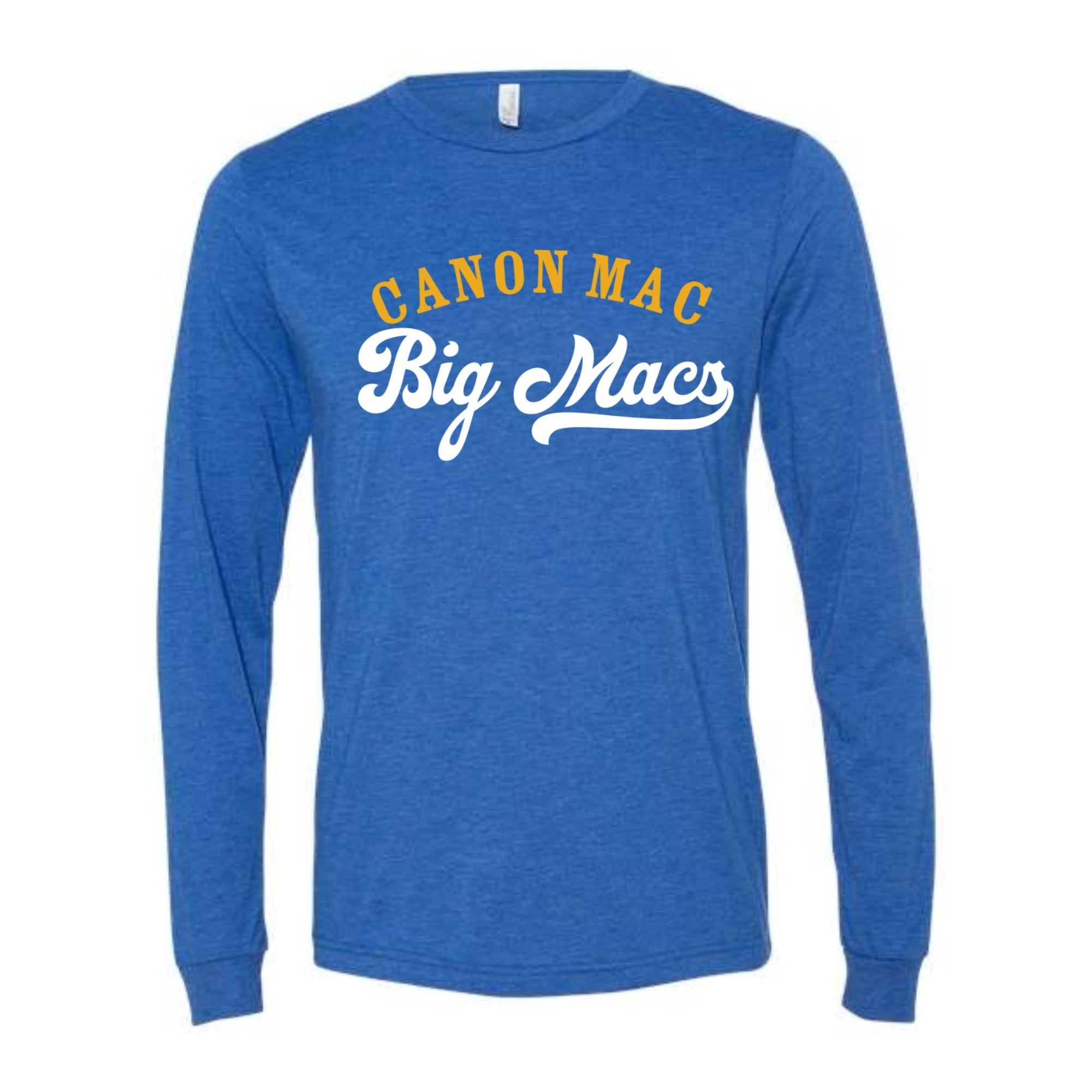 Canon Mac Big Macs Long Sleeved Tri-blend Unisex Tee