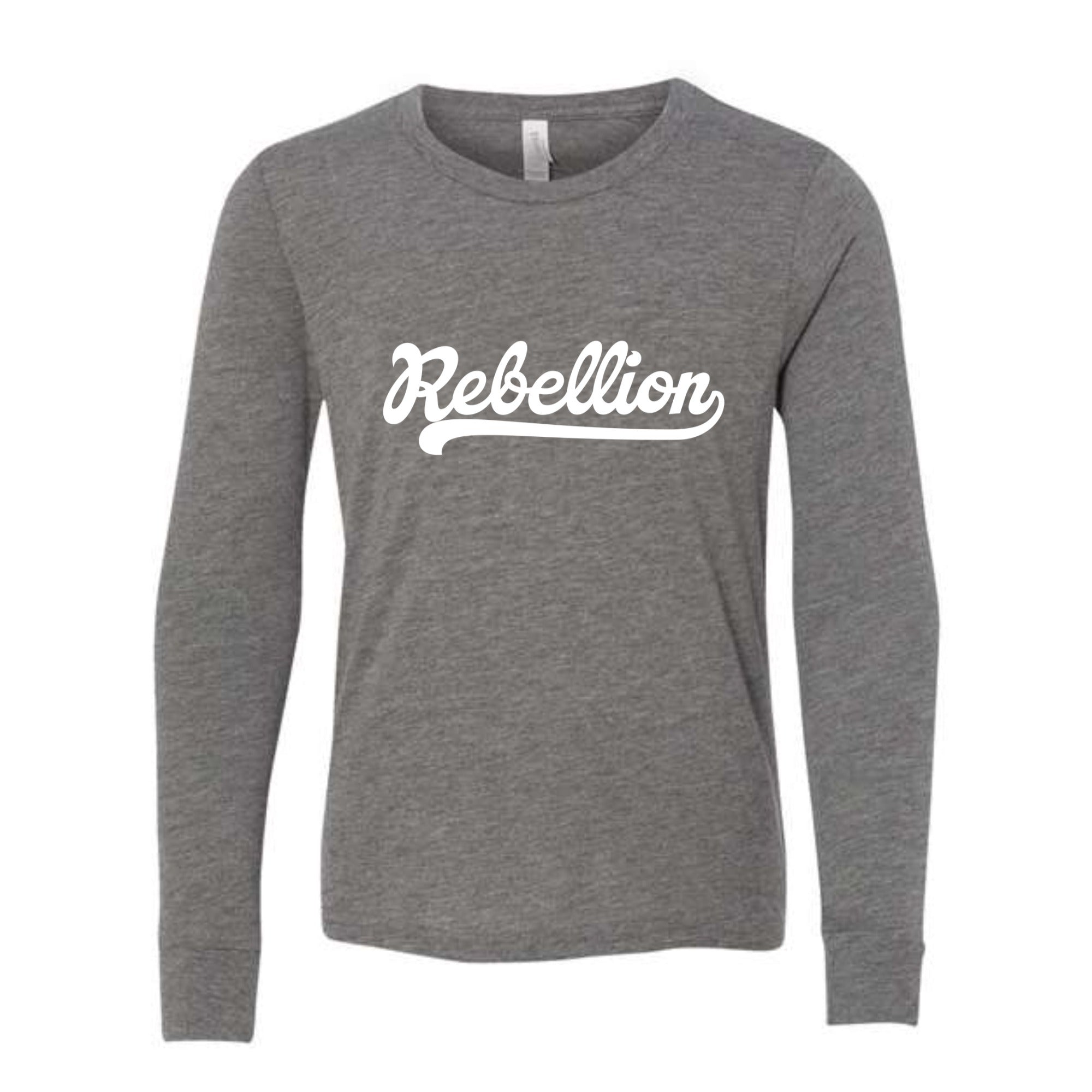 Rebellion Script Youth Long Sleeved Tri-blend Tee