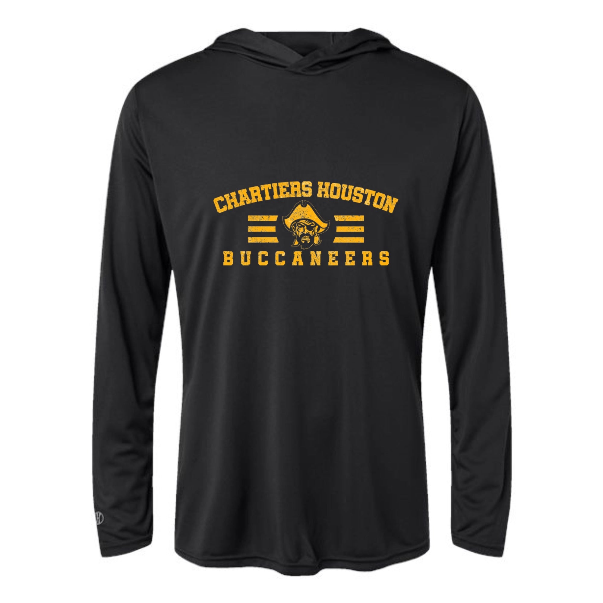 Chartiers Houston Bold Unisex Hooded Long Sleeved Performance Tee