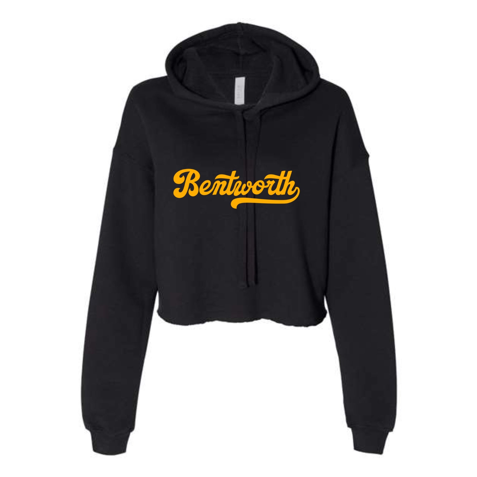 Bentworth Script Women's Cropped Fleece Hoodie