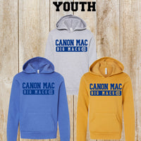 Canon Mac youth Bella + Canvas fleece hoodie