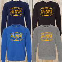 Canon Mac Football Lil Macs Bella + Canvas fleece crew neck