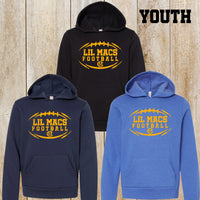 Canon Mac Football Lil Macs Youth Bella + Canvas fleece hoodie