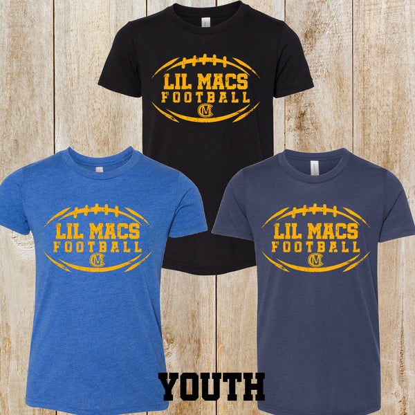 Canon Mac Football Little Macs Youth tri-blend tee